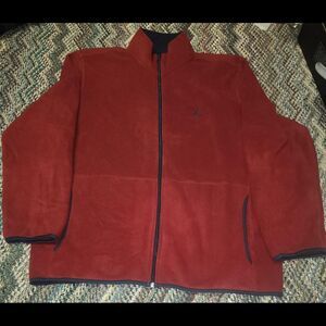 Nautica Burgundy Zippered Fleece